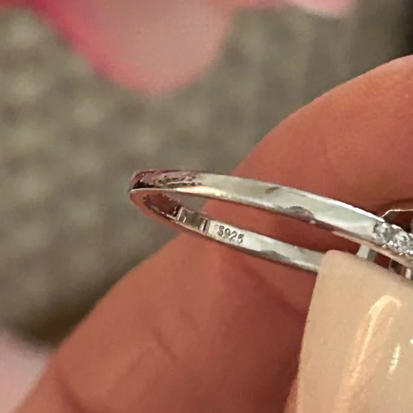 2 Carat Princess Moissanite Diamond Ring Set 5 - Picture 5 of 11